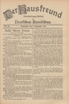 Der Hausfreund : Unterhaltungs-Beilage zur Deutschen Rundschau. 1929, Nr. 200 (4 September)