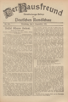Der Hausfreund : Unterhaltungs-Beilage zur Deutschen Rundschau. 1929, Nr. 202 (6 September)