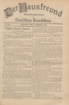 Der Hausfreund : Unterhaltungs-Beilage zur Deutschen Rundschau. 1929, Nr. 205 (10 September)