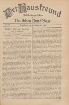 Der Hausfreund : Unterhaltungs-Beilage zur Deutschen Rundschau. 1929, Nr. 206 (11 September)