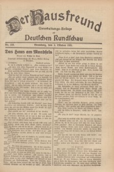 Der Hausfreund : Unterhaltungs-Beilage zur Deutschen Rundschau. 1929, Nr. 228 (6 Oktober)