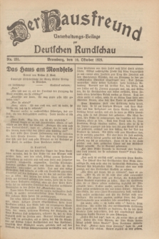 Der Hausfreund : Unterhaltungs-Beilage zur Deutschen Rundschau. 1929, Nr. 231 (10 Oktober)