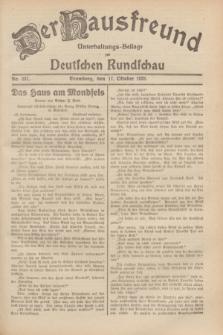 Der Hausfreund : Unterhaltungs-Beilage zur Deutschen Rundschau. 1929, Nr. 237 (17 Oktober)