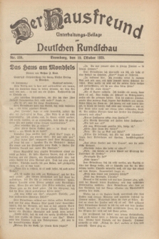 Der Hausfreund : Unterhaltungs-Beilage zur Deutschen Rundschau. 1929, Nr. 239 (19 Oktober)