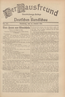 Der Hausfreund : Unterhaltungs-Beilage zur Deutschen Rundschau. 1929, Nr. 241 (23 Oktober)