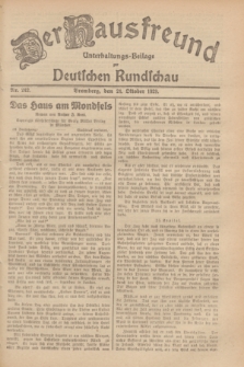 Der Hausfreund : Unterhaltungs-Beilage zur Deutschen Rundschau. 1929, Nr. 242 (24 Oktober)