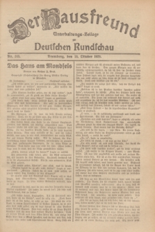 Der Hausfreund : Unterhaltungs-Beilage zur Deutschen Rundschau. 1929, Nr. 243 (25 Oktober)