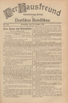 Der Hausfreund : Unterhaltungs-Beilage zur Deutschen Rundschau. 1929, Nr. 244 (26 Oktober)