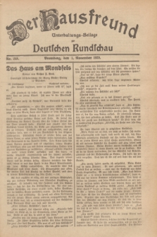 Der Hausfreund : Unterhaltungs-Beilage zur Deutschen Rundschau. 1929, Nr. 248 (1 November)