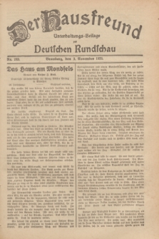Der Hausfreund : Unterhaltungs-Beilage zur Deutschen Rundschau. 1929, Nr. 249 (3 November)