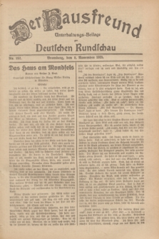 Der Hausfreund : Unterhaltungs-Beilage zur Deutschen Rundschau. 1929, Nr. 252 (8 November)