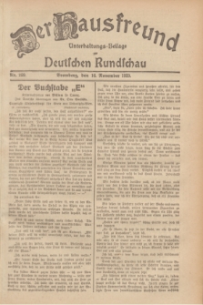 Der Hausfreund : Unterhaltungs-Beilage zur Deutschen Rundschau. 1929, Nr. 259 (16 November)
