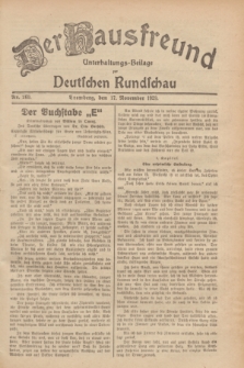 Der Hausfreund : Unterhaltungs-Beilage zur Deutschen Rundschau. 1929, Nr. 260 (17 November)