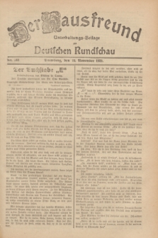 Der Hausfreund : Unterhaltungs-Beilage zur Deutschen Rundschau. 1929, Nr. 261 (19 November)