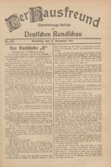Der Hausfreund : Unterhaltungs-Beilage zur Deutschen Rundschau. 1929, Nr. 263 (21 November)