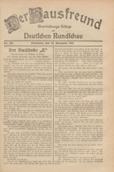 Der Hausfreund : Unterhaltungs-Beilage zur Deutschen Rundschau. 1929, Nr. 264 (22 November)