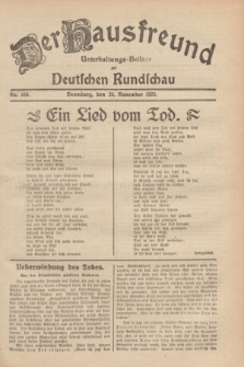 Der Hausfreund : Unterhaltungs-Beilage zur Deutschen Rundschau. 1929, Nr. 266 (24 November)
