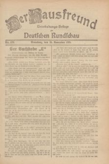Der Hausfreund : Unterhaltungs-Beilage zur Deutschen Rundschau. 1929, Nr. 270 (28 November)