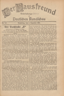 Der Hausfreund : Unterhaltungs-Beilage zur Deutschen Rundschau. 1929, Nr. 277 (8 Dezember)