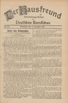 Der Hausfreund : Unterhaltungs-Beilage zur Deutschen Rundschau. 1929, Nr. 281 (12 Dezember)