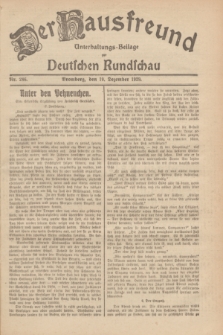 Der Hausfreund : Unterhaltungs-Beilage zur Deutschen Rundschau. 1929, Nr. 286 (19 Dezember)