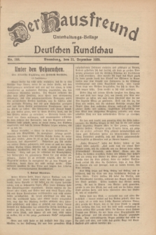 Der Hausfreund : Unterhaltungs-Beilage zur Deutschen Rundschau. 1929, Nr. 288 (21 Dezember)