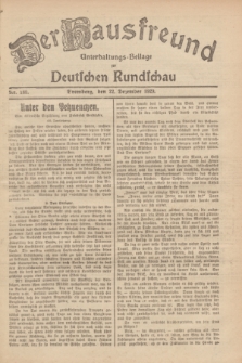 Der Hausfreund : Unterhaltungs-Beilage zur Deutschen Rundschau. 1929, Nr. 289 (22 Dezember)