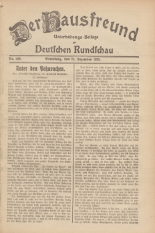 Der Hausfreund : Unterhaltungs-Beilage zur Deutschen Rundschau. 1929, Nr. 290 (24 Dezember)