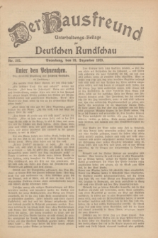 Der Hausfreund : Unterhaltungs-Beilage zur Deutschen Rundschau. 1929, Nr. 292 (28 Dezember)