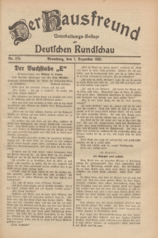 Der Hausfreund : Unterhaltungs-Beilage zur Deutschen Rundschau. 1929, Nr. 276 (7 Dezember)