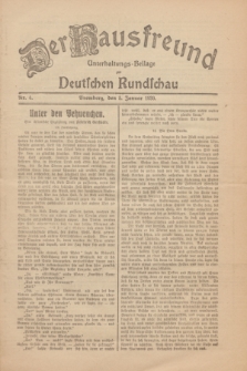 Der Hausfreund : Unterhaltungs-Beilage zur Deutschen Rundschau. 1930, Nr. 4 (5 Januar)