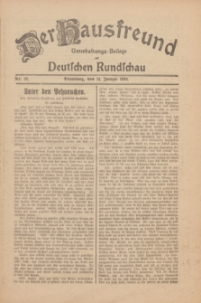 Der Hausfreund : Unterhaltungs-Beilage zur Deutschen Rundschau. 1930, Nr. 10 (14 Januar)