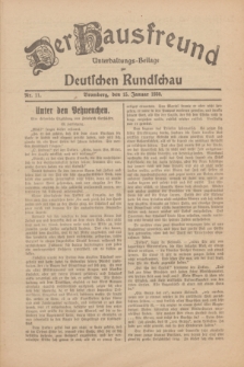 Der Hausfreund : Unterhaltungs-Beilage zur Deutschen Rundschau. 1930, Nr. 11 (15 Januar)