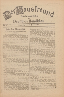 Der Hausfreund : Unterhaltungs-Beilage zur Deutschen Rundschau. 1930, Nr. 12 (16 Januar)