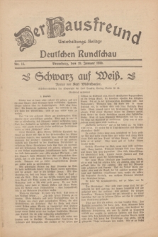 Der Hausfreund : Unterhaltungs-Beilage zur Deutschen Rundschau. 1930, Nr. 15 (19 Januar)