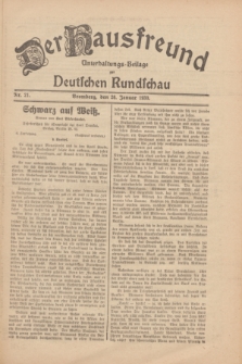 Der Hausfreund : Unterhaltungs-Beilage zur Deutschen Rundschau. 1930, Nr. 21 (26 Januar)