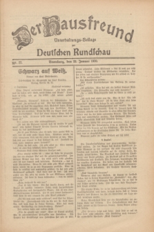 Der Hausfreund : Unterhaltungs-Beilage zur Deutschen Rundschau. 1930, Nr. 22 (28 Januar)