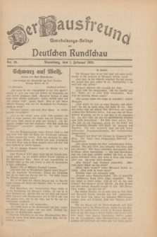 Der Hausfreund : Unterhaltungs-Beilage zur Deutschen Rundschau. 1930, Nr. 26 (1 Februar)
