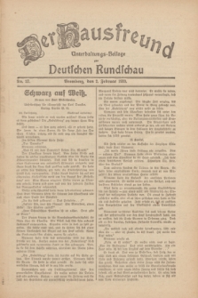 Der Hausfreund : Unterhaltungs-Beilage zur Deutschen Rundschau. 1930, Nr. 27 (2 Februar)