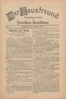 Der Hausfreund : Unterhaltungs-Beilage zur Deutschen Rundschau. 1930, Nr. 29 (5 Februar)