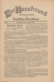 Der Hausfreund : Unterhaltungs-Beilage zur Deutschen Rundschau. 1930, Nr. 41 (19 Februar)