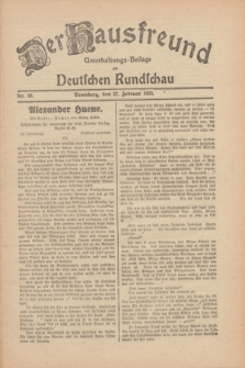 Der Hausfreund : Unterhaltungs-Beilage zur Deutschen Rundschau. 1930, Nr. 48 (27 Februar)