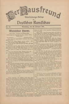 Der Hausfreund : Unterhaltungs-Beilage zur Deutschen Rundschau. 1930, Nr. 49 (28 Februar)