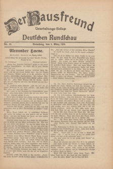 Der Hausfreund : Unterhaltungs-Beilage zur Deutschen Rundschau. 1930, Nr. 53 (5 März)