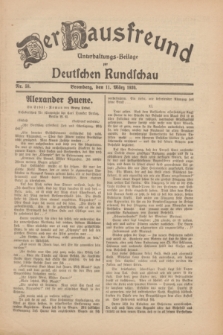 Der Hausfreund : Unterhaltungs-Beilage zur Deutschen Rundschau. 1930, Nr. 58 (11 März)