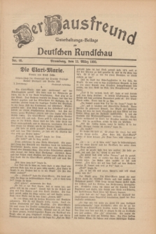 Der Hausfreund : Unterhaltungs-Beilage zur Deutschen Rundschau. 1930, Nr. 60 (13 März)