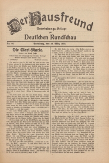 Der Hausfreund : Unterhaltungs-Beilage zur Deutschen Rundschau. 1930, Nr. 66 (20 März)