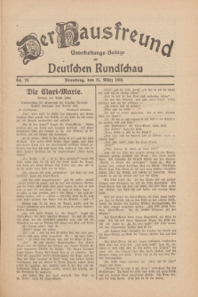 Der Hausfreund : Unterhaltungs-Beilage zur Deutschen Rundschau. 1930, Nr. 70 (25 März)