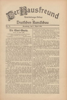 Der Hausfreund : Unterhaltungs-Beilage zur Deutschen Rundschau. 1930, Nr. 79 (4 April)