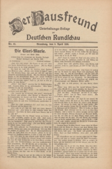 Der Hausfreund : Unterhaltungs-Beilage zur Deutschen Rundschau. 1930, Nr. 83 (9 April)